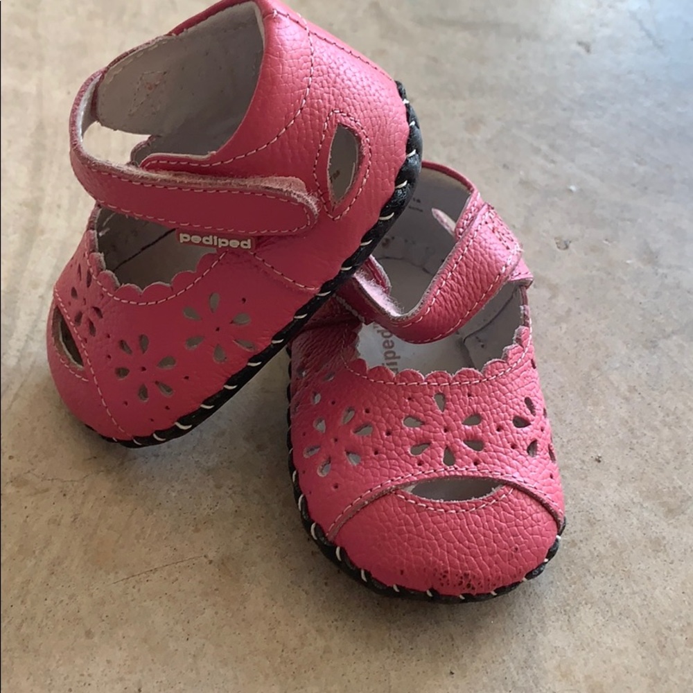Dark Pink Pediped Mary Jane Style Shoes